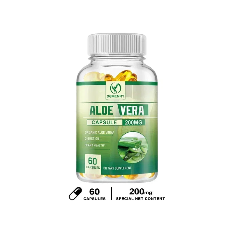 Aloe Vera Capsules - Fat Burner, Slimming Detox, Supports Digestive Immune Health, for Heart and Joint Health