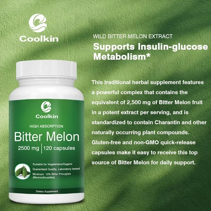 Bitter Melon Capsules - Balances Blood Sugar Levels, Promotes Digestive Health, Boosts Energy, and Strengthens Immunity
