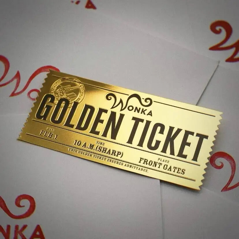 Wonka Chocolate Golden Ticket Anime Brooch Pin Badge Collection Gift
