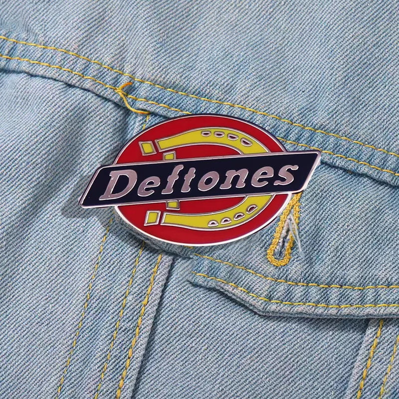 Deftones Enamel Pin Horseshoe Logo Brooch Music Fashion Accessory
