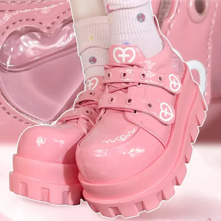 Cross Heart Mary Jane Platform Shoes - Concordia Style Boutique