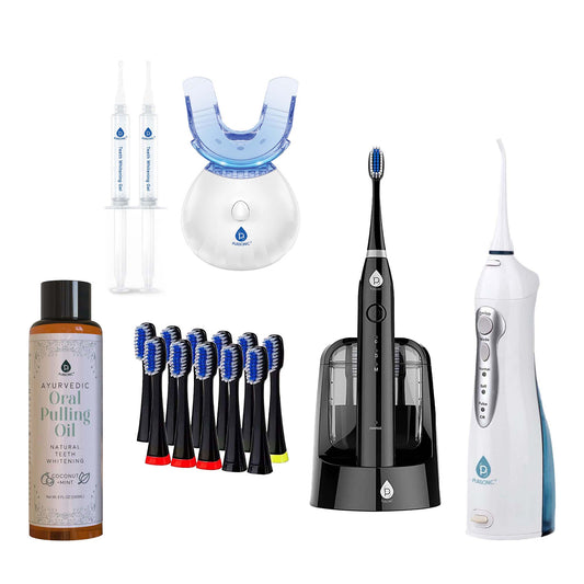 Pursonic Ultimate Oral Care Bundle – Smart Electric Toothbrush, Oral Irrigator, LED Whitening, and Ayurvedic Oil - Concordia Style Boutique