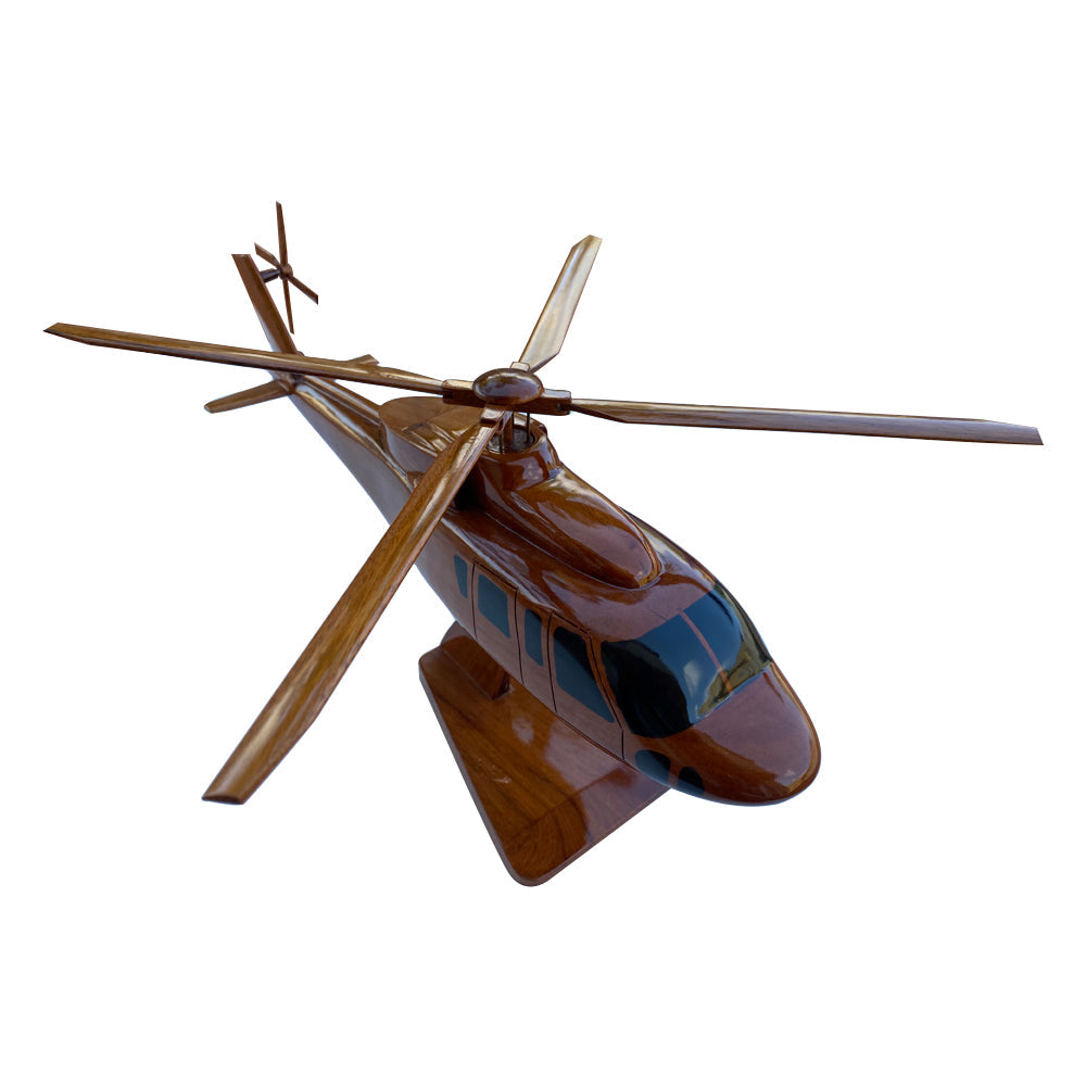 S76 Sikorsky Mahogany Wood Desktop Helicopter Model