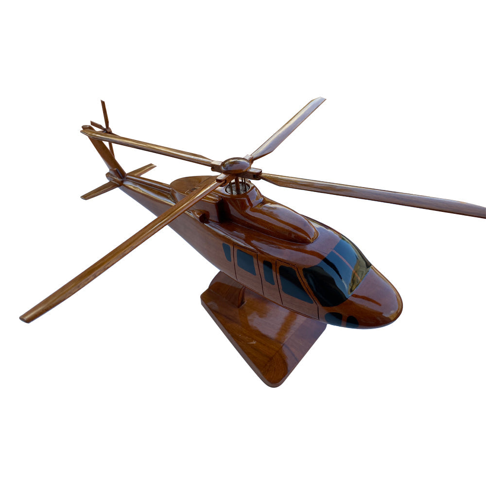 S76 Sikorsky Mahogany Wood Desktop Helicopter Model