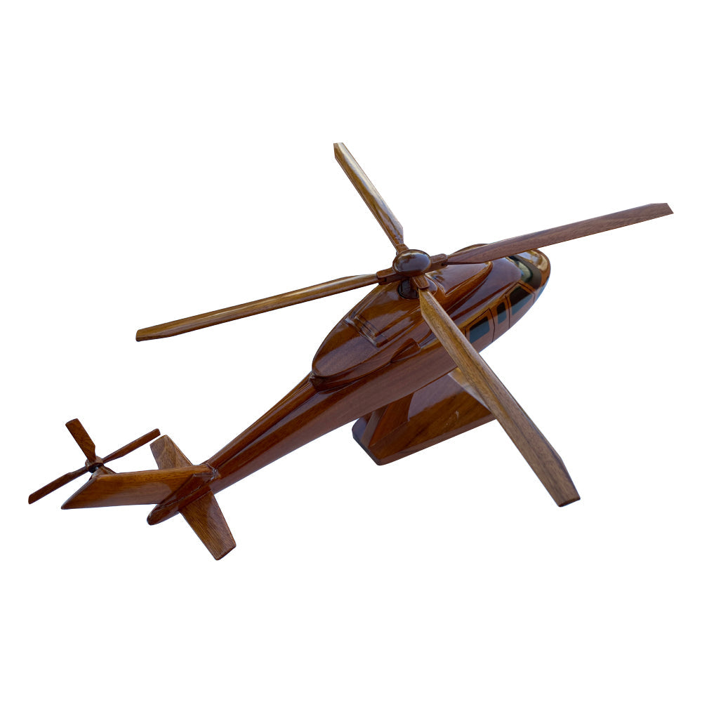 S76 Sikorsky Mahogany Wood Desktop Helicopter Model
