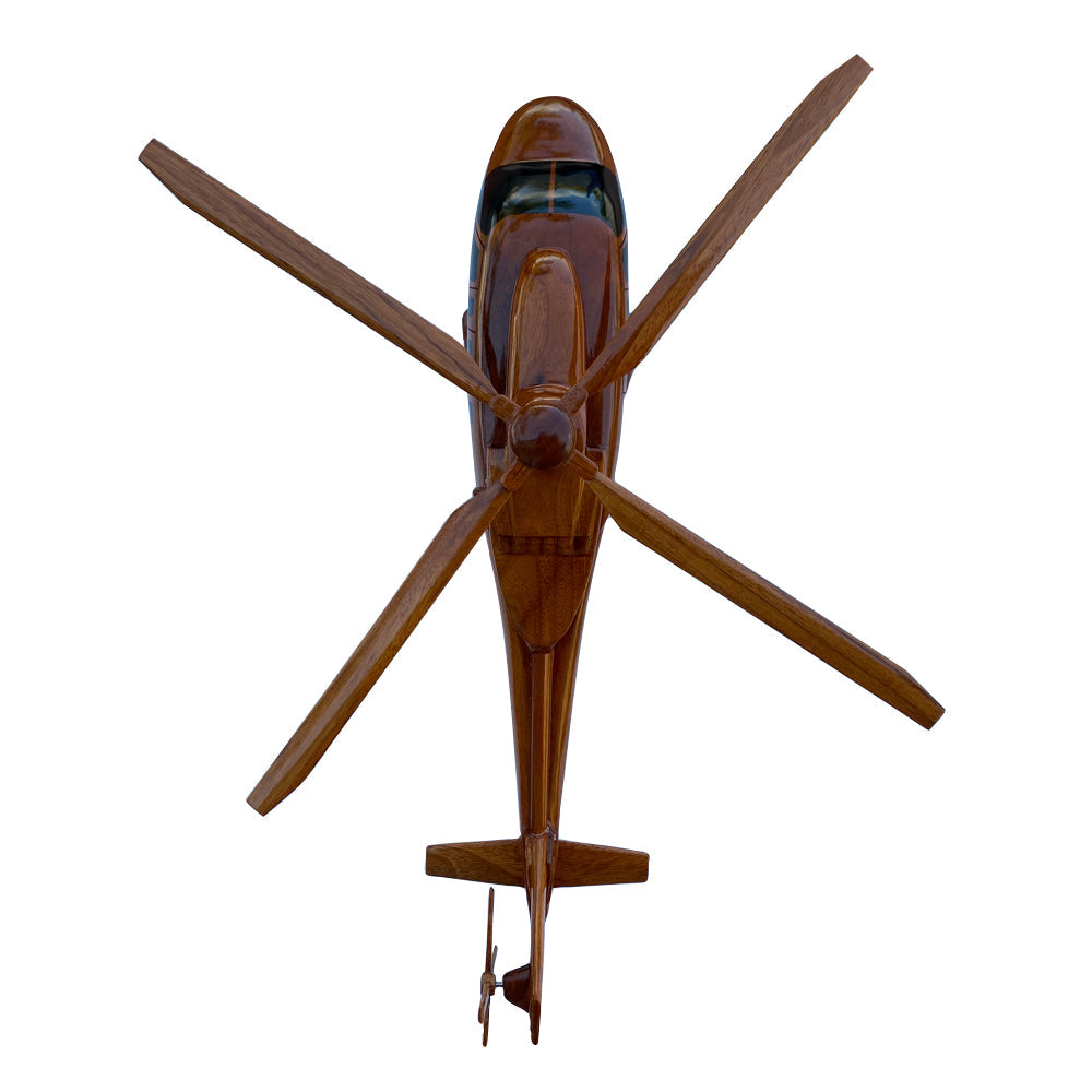 S76 Sikorsky Mahogany Wood Desktop Helicopter Model