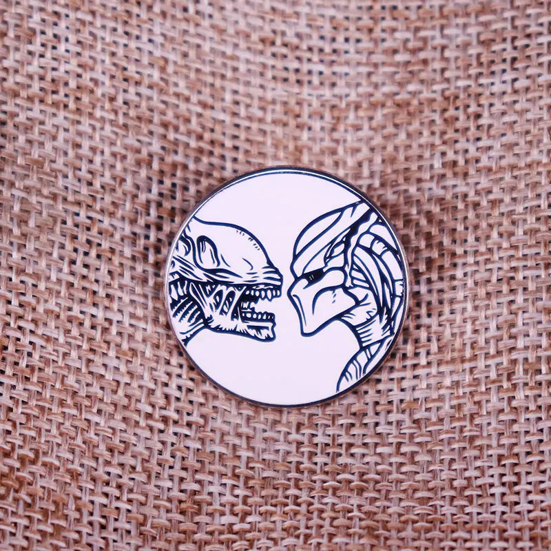 Alien VS Predator Enamel Lapel Pin