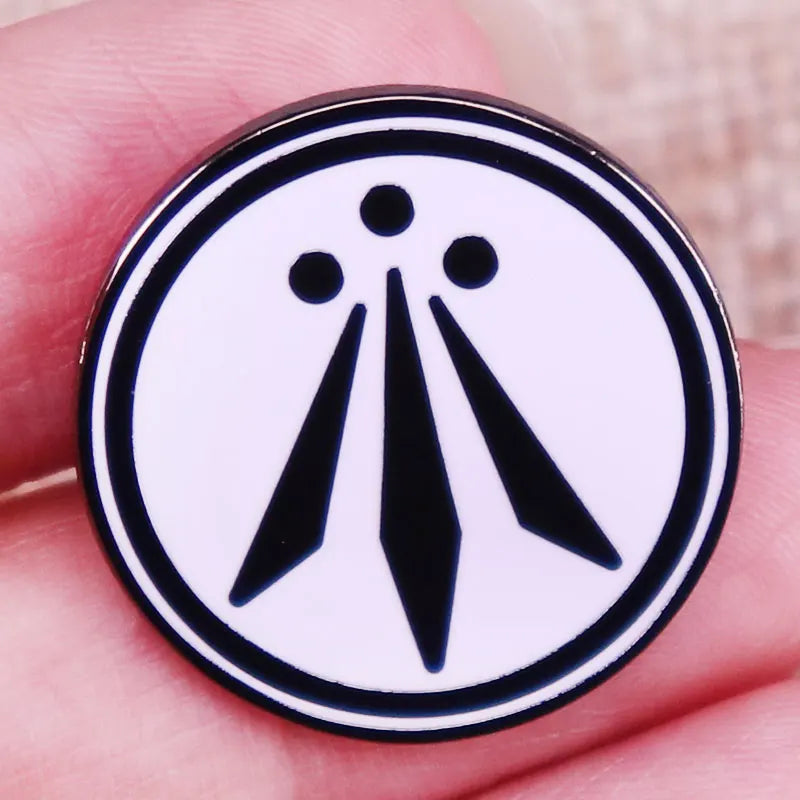 Awen Druid Celtic Wiccan Enamel Pin Witch Brooch