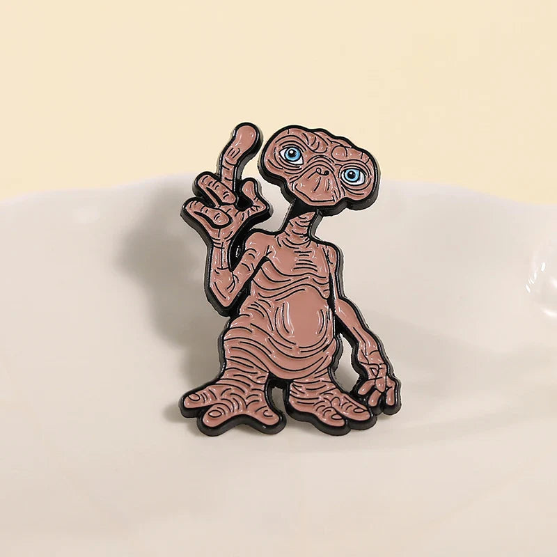 ET Alien Enamel Pin Cartoon Brooch Lapel Badge Jewelry Gift
