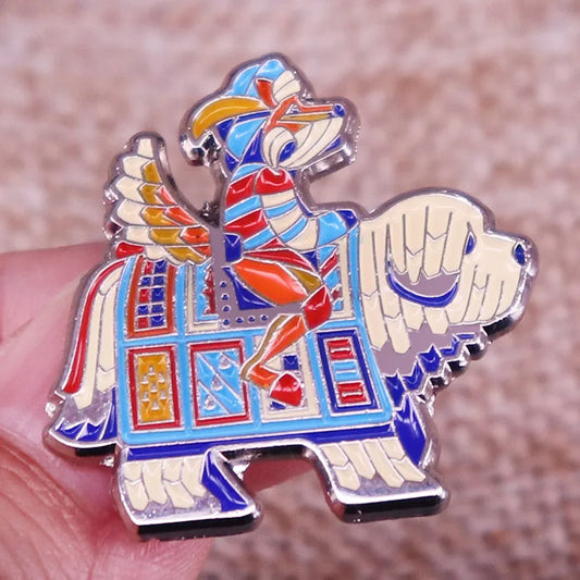 Bohemian Dog Enamel Lapel Pin Fashion Accessory