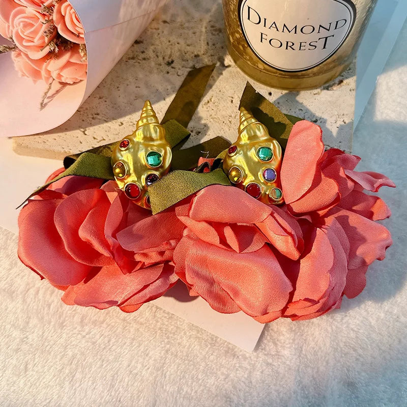 Handmade Cotton Long Tassel  Earrings