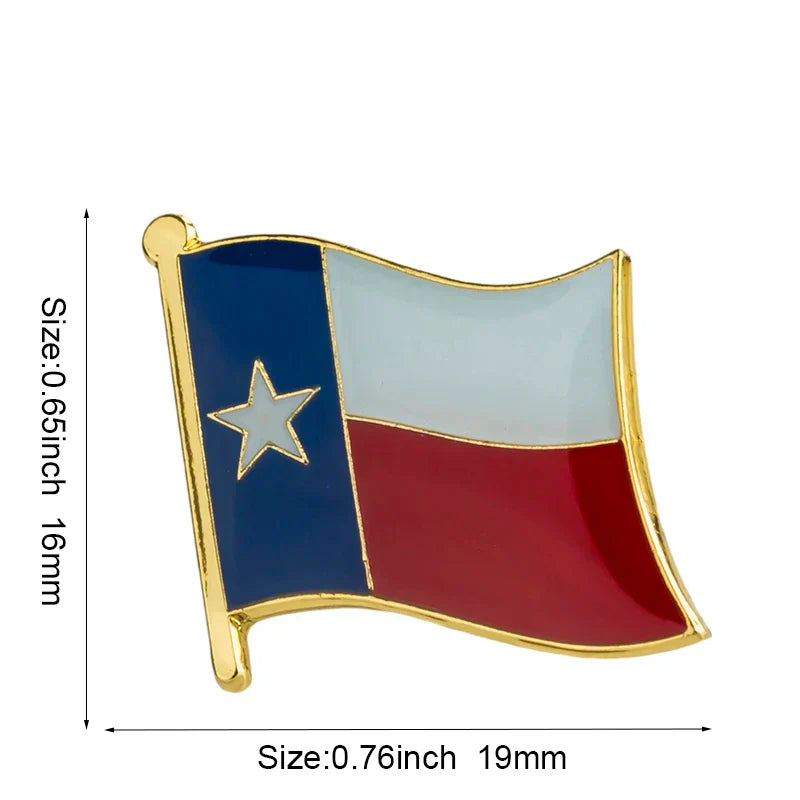 Texas State Flag Lapel Pin Backpack Clothes Badge XY0195