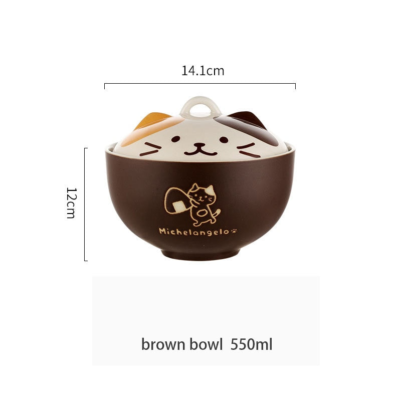 Ceramic Cat Ramen Bowls - Concordia Style Boutique