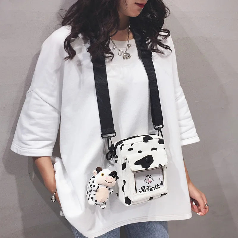 Cow Pattern Print Mini Shoulder Bag - Concordia Style Boutique