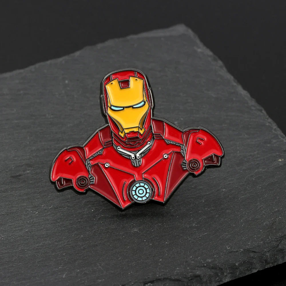 Marvel Avengers Enamel Pins Iron Man Batman Brooches Jewelry Accessories