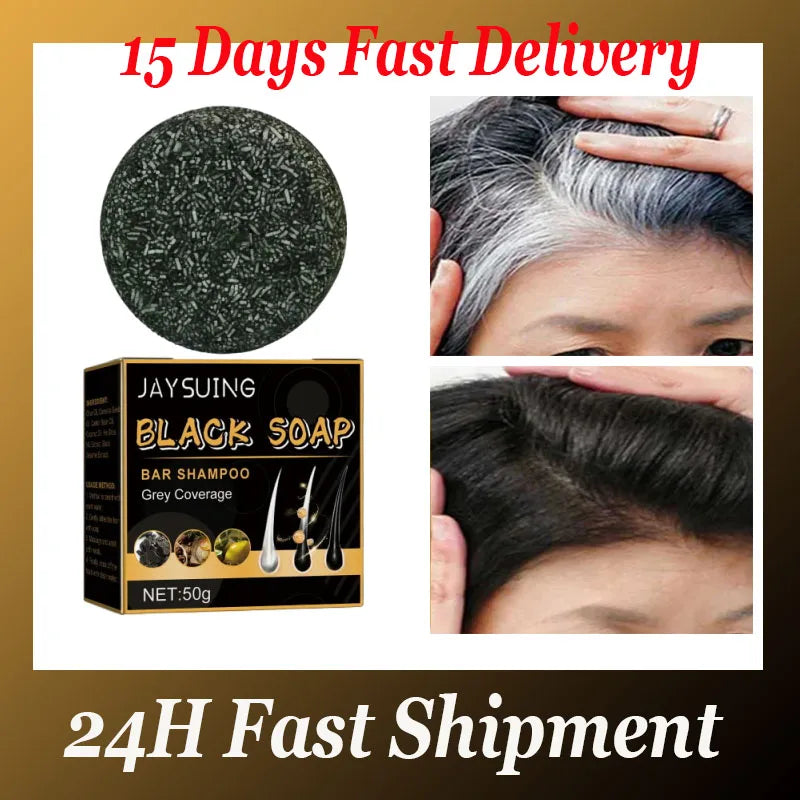 Midnight Reset Herbal Gray Cover Shampoo Bar (Olive, Camellia, Castor Oils) 50g