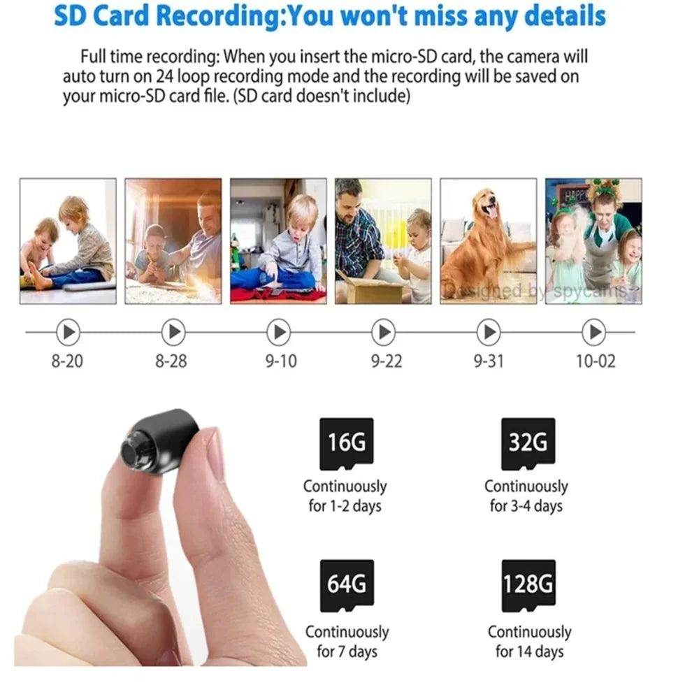 Mini Camera WiFi Night Vision Audio Video Recorder Spy Cam