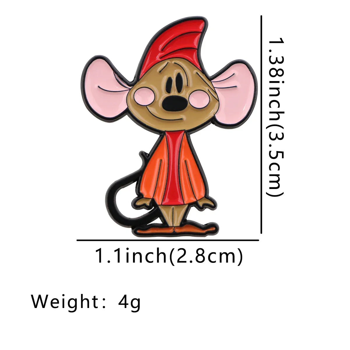 Cartoon Mouse Enamel Pin Lapel Brooch for Backpacks Clothes Jewelry Gifts