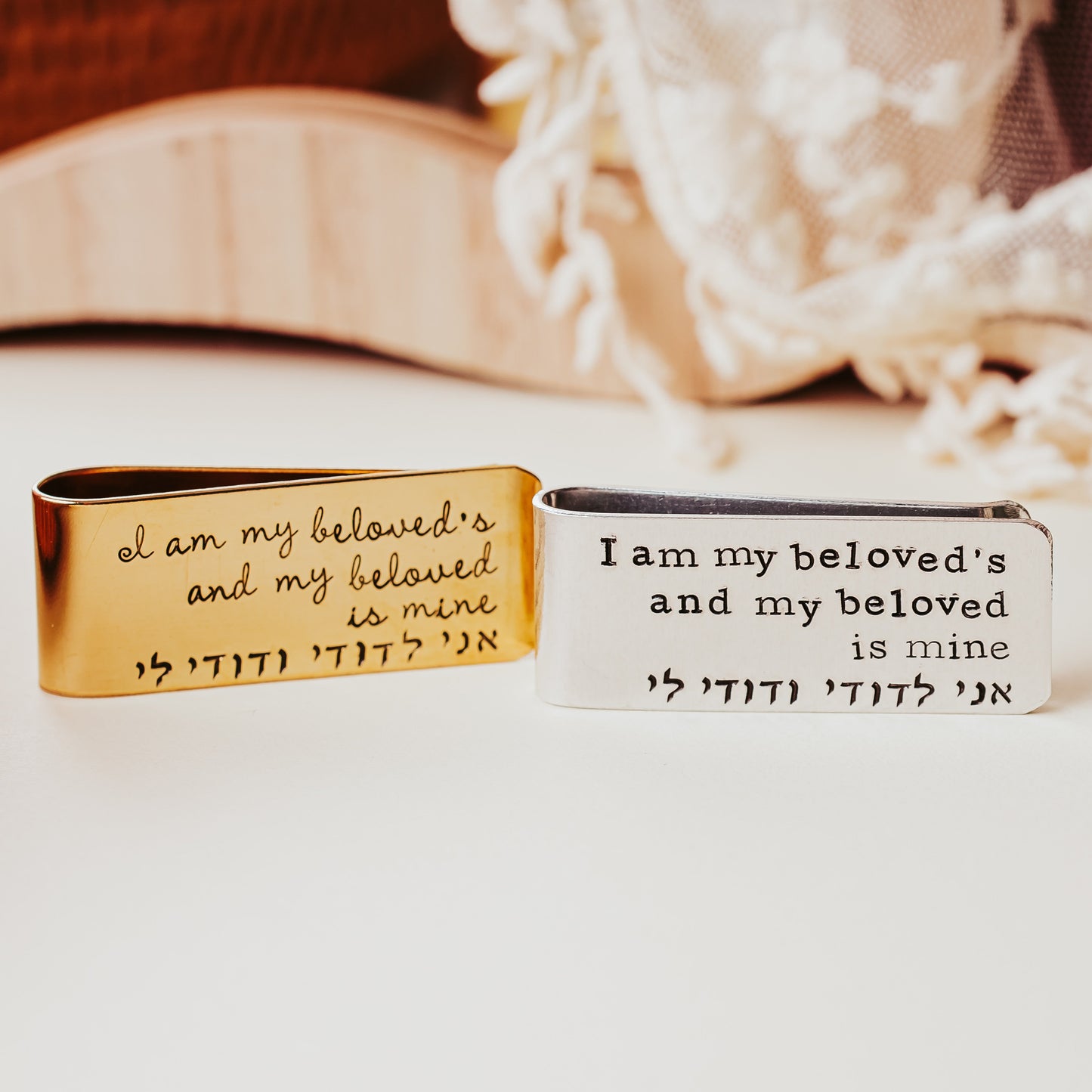 I am my beloved's Money Clip Minimalist Wallet for Groom