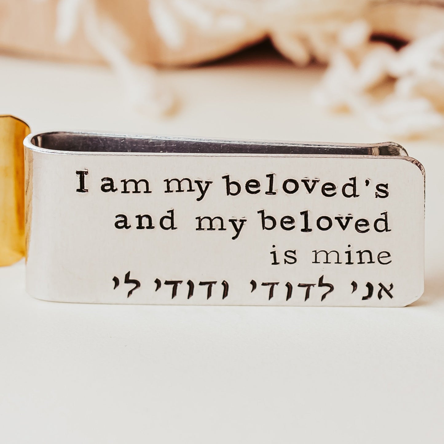 I am my beloved's Money Clip Minimalist Wallet for Groom