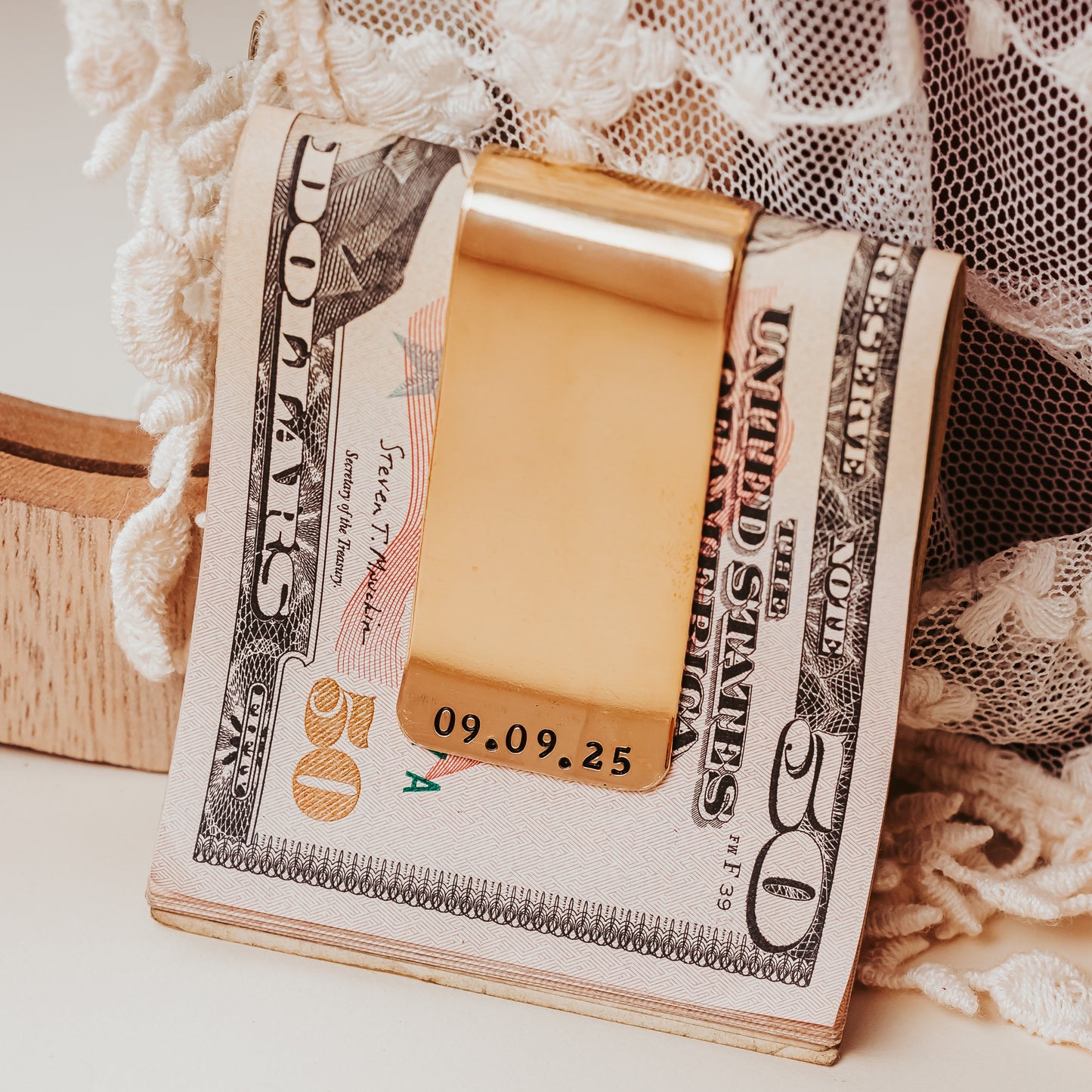I am my beloved's Money Clip Minimalist Wallet for Groom