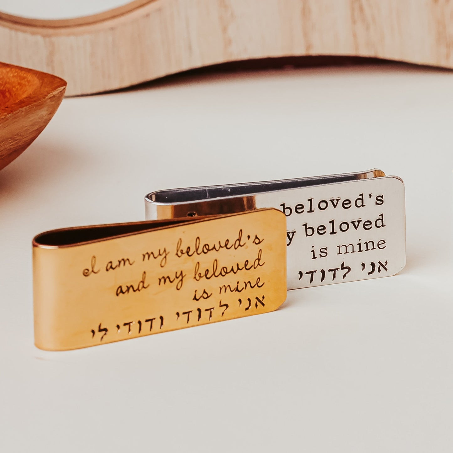 I am my beloved's Money Clip Minimalist Wallet for Groom