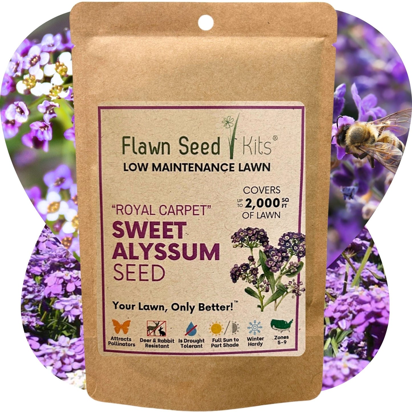Sweet Alyssum Royal Carpet Seed Pouch - Concordia Style Boutique