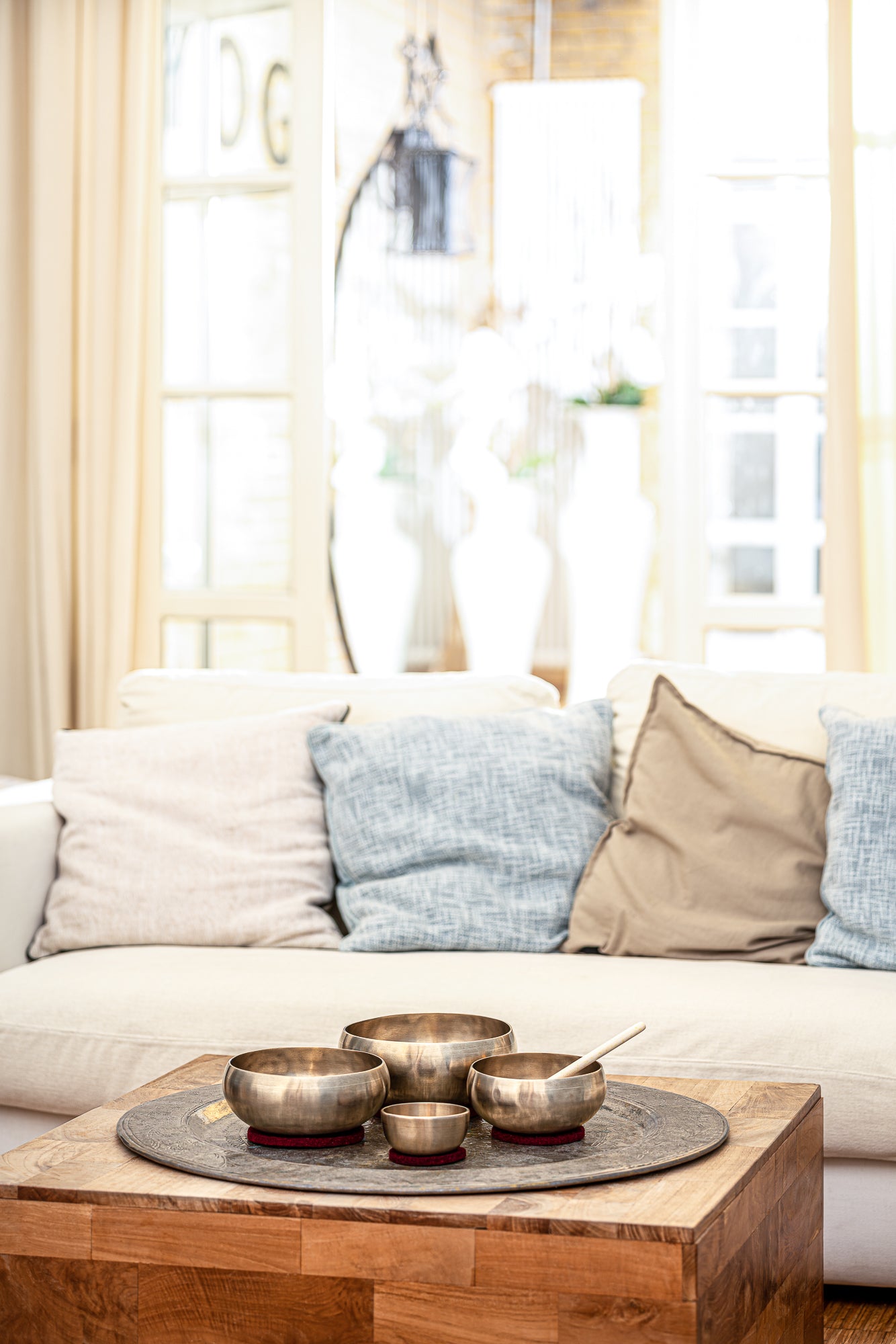 4-Piece Cosmos Therapy Series Singing Bowl Set, 250/650/800/1000g