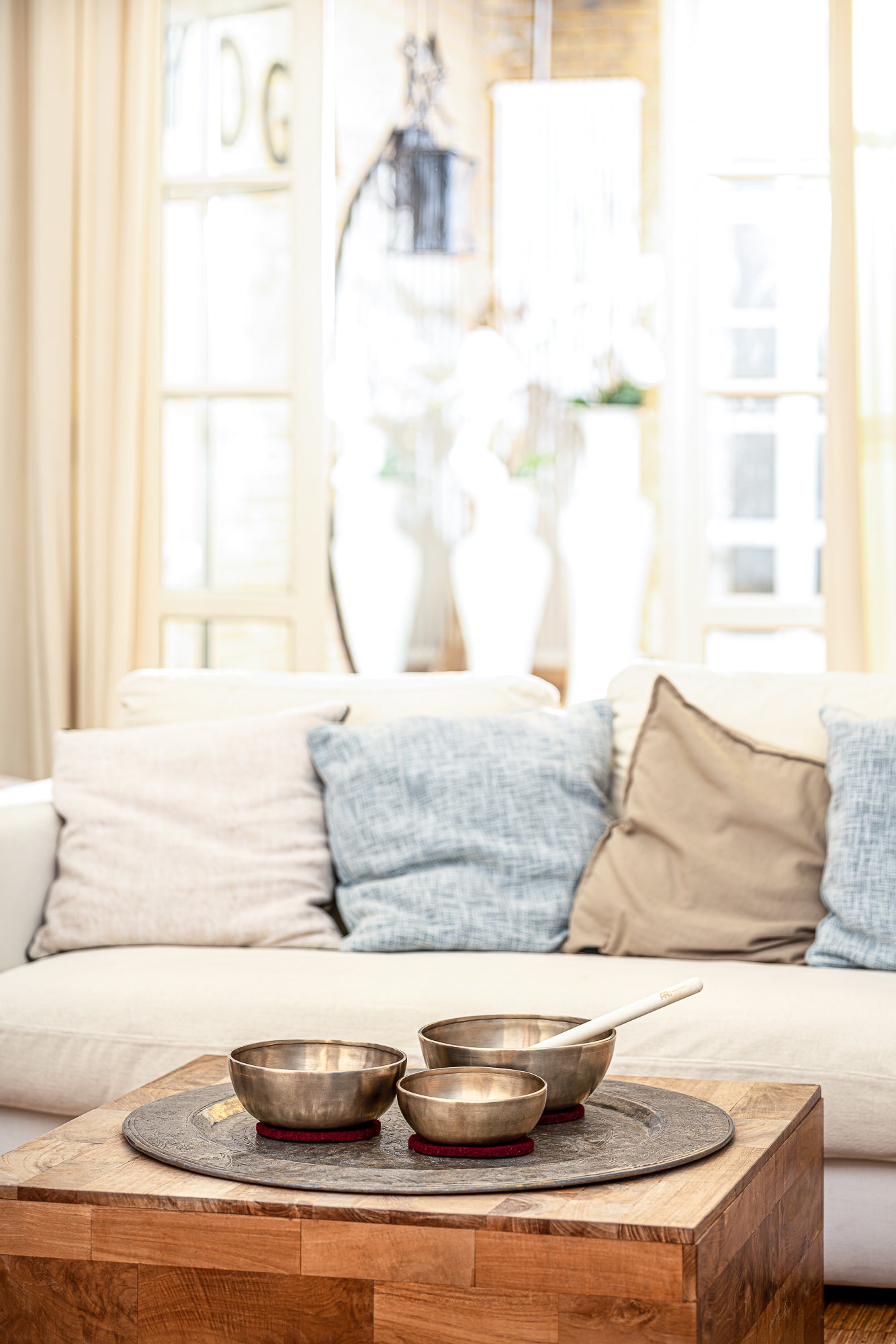 3-Piece Energy Therapy Series Singing Bowl Set, 700/1000/1400g