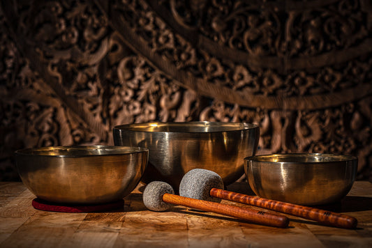 3-Piece Energy Therapy Series Singing Bowl Set, 1000/1400/2200g