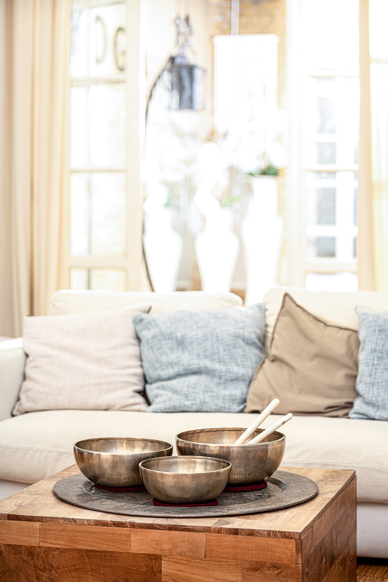 3 Piece Energy Therapy Series Singing Bowl Set, 1400/1800/2200g