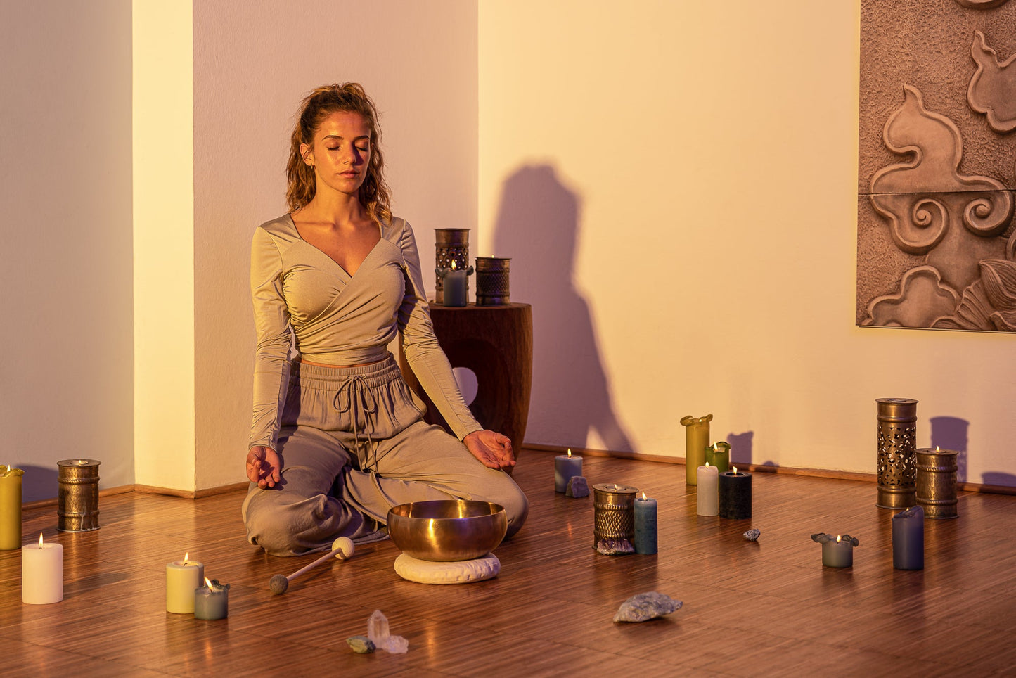 Professional Singing Bowl Double Mallet, Felt Tips, X-Large