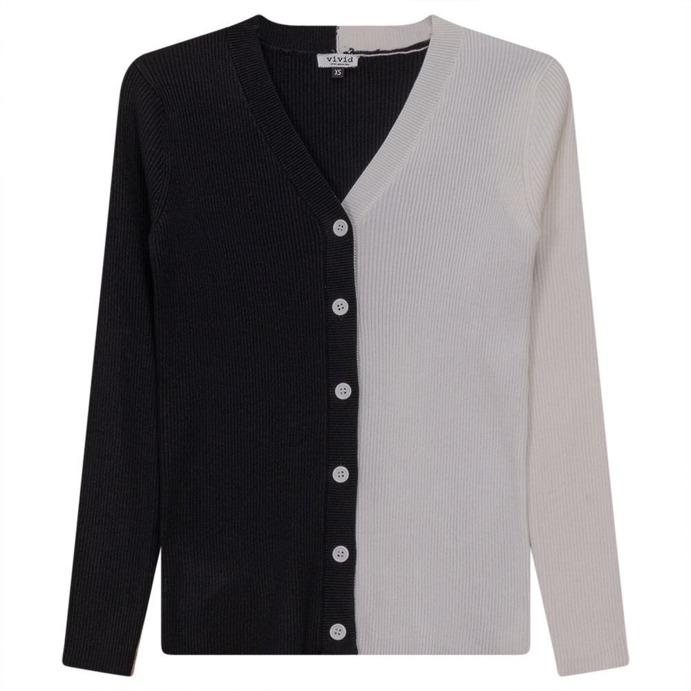 Contrast Ribbed Cardigan - Concordia Style Boutique