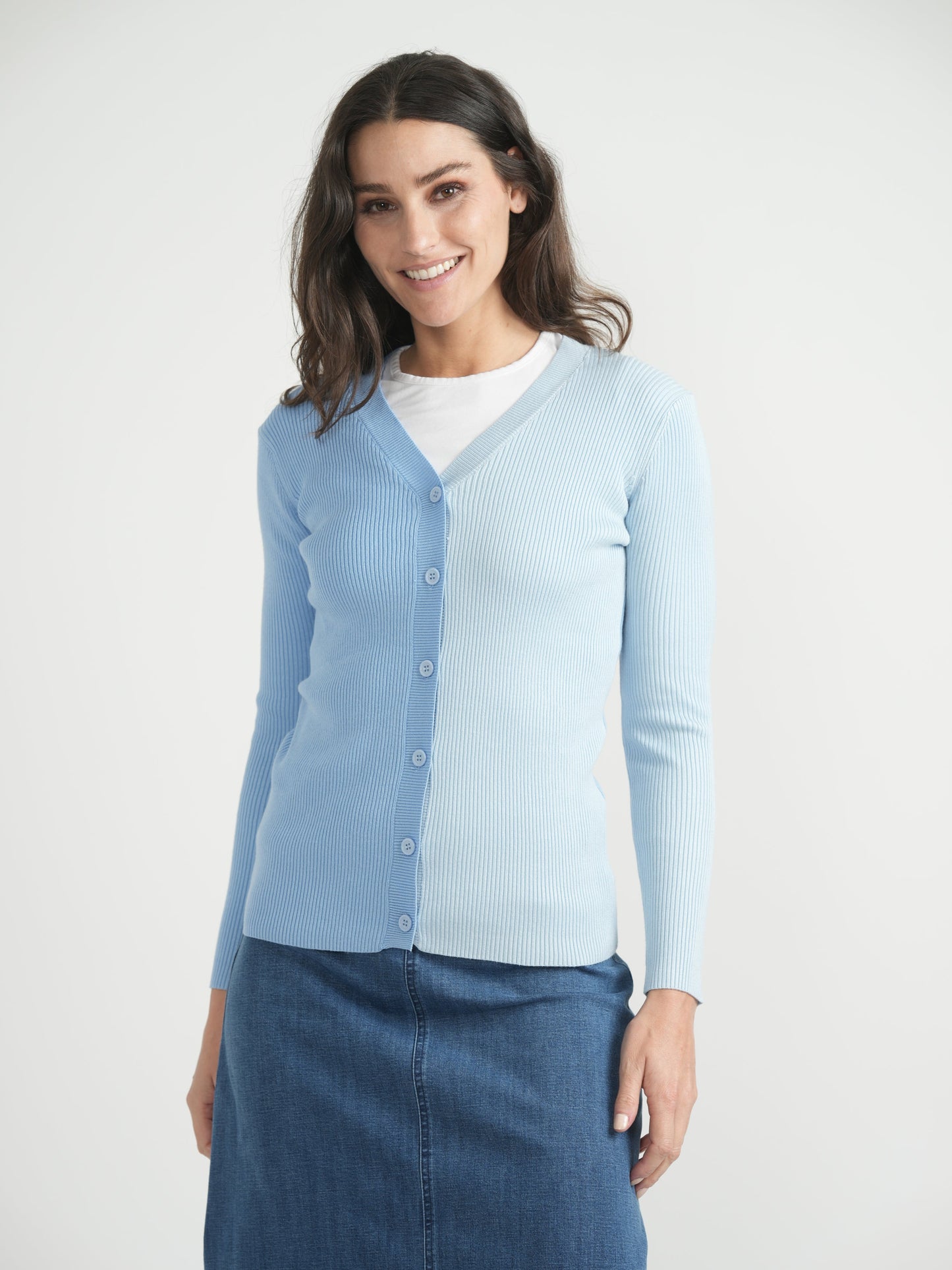 Contrast Ribbed Cardigan - Concordia Style Boutique