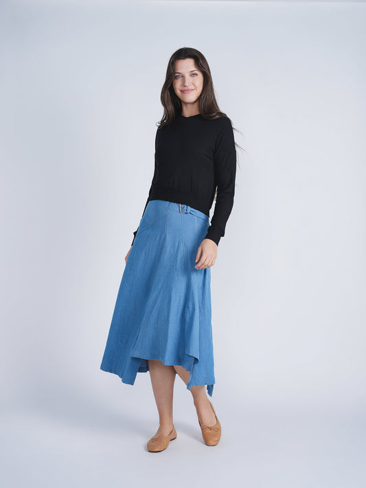 Skirt with Belt Buckle - Concordia Style Boutique