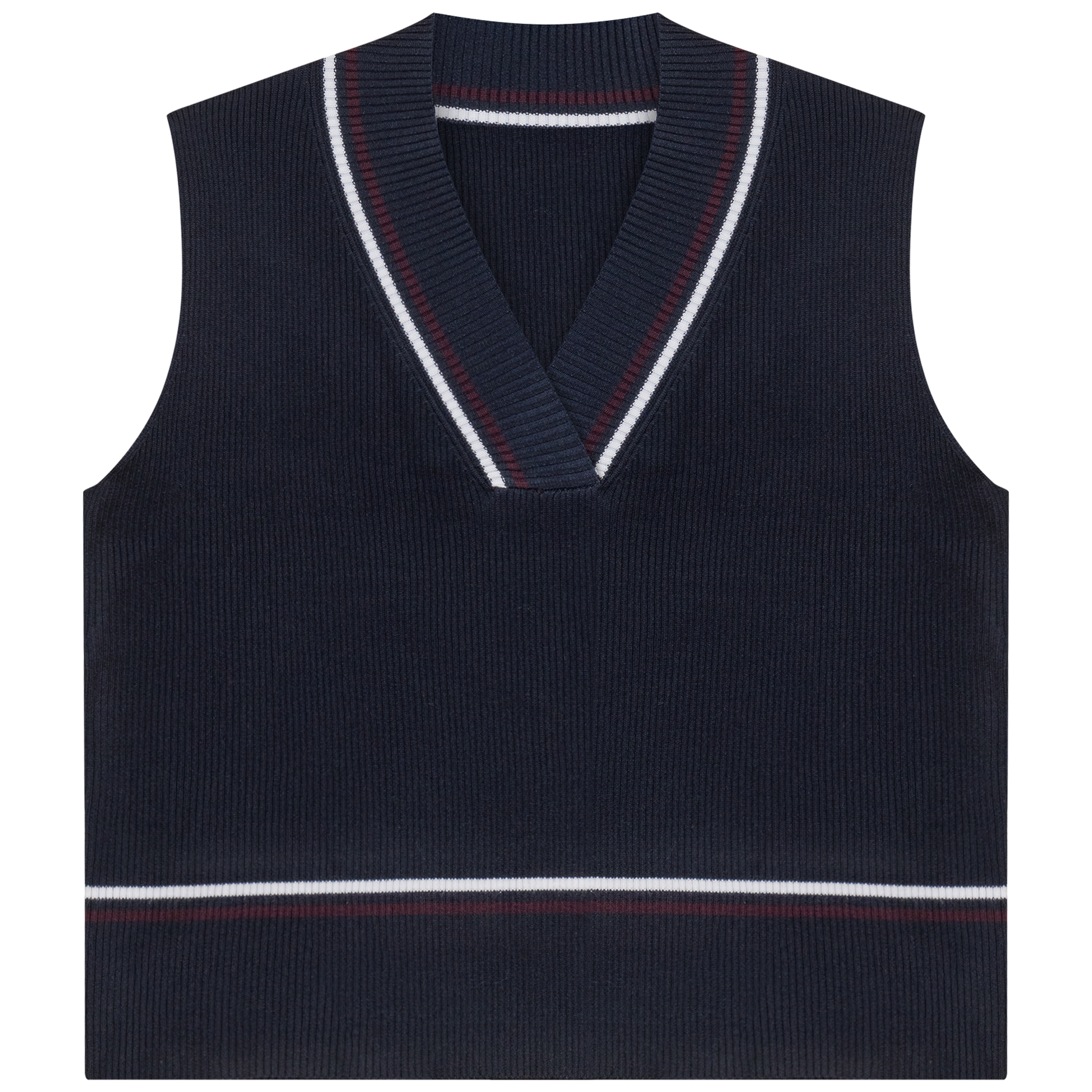 Contrast Striped Vest - Concordia Style Boutique