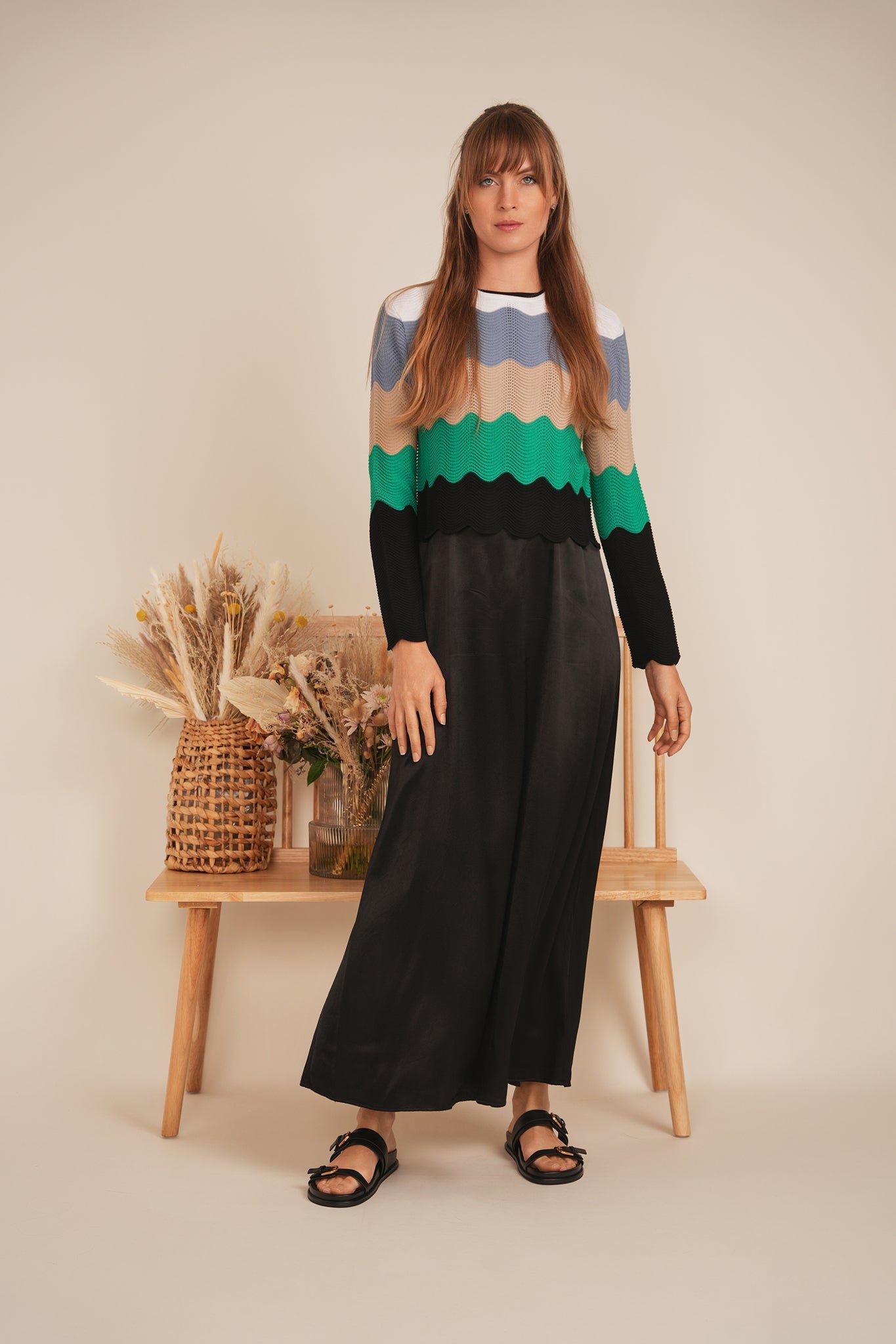 Crochet Color Blocked Cardigan - Concordia Style Boutique
