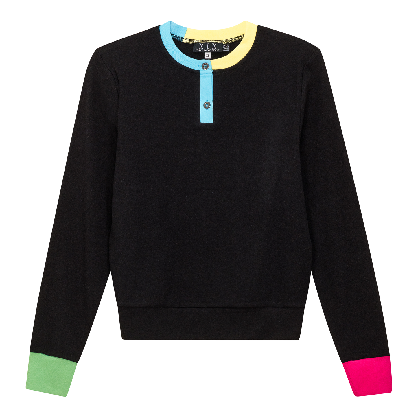 Color Blocked Henley Tee - Concordia Style Boutique
