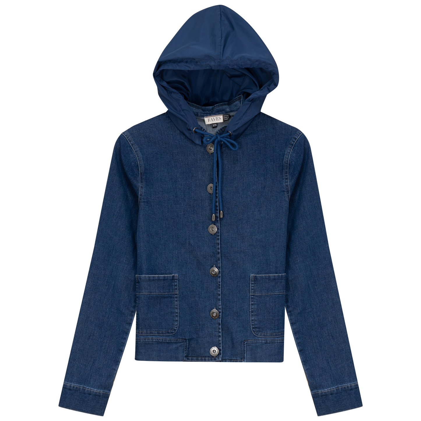 Denim Wash Hoodie Jacket - Concordia Style Boutique