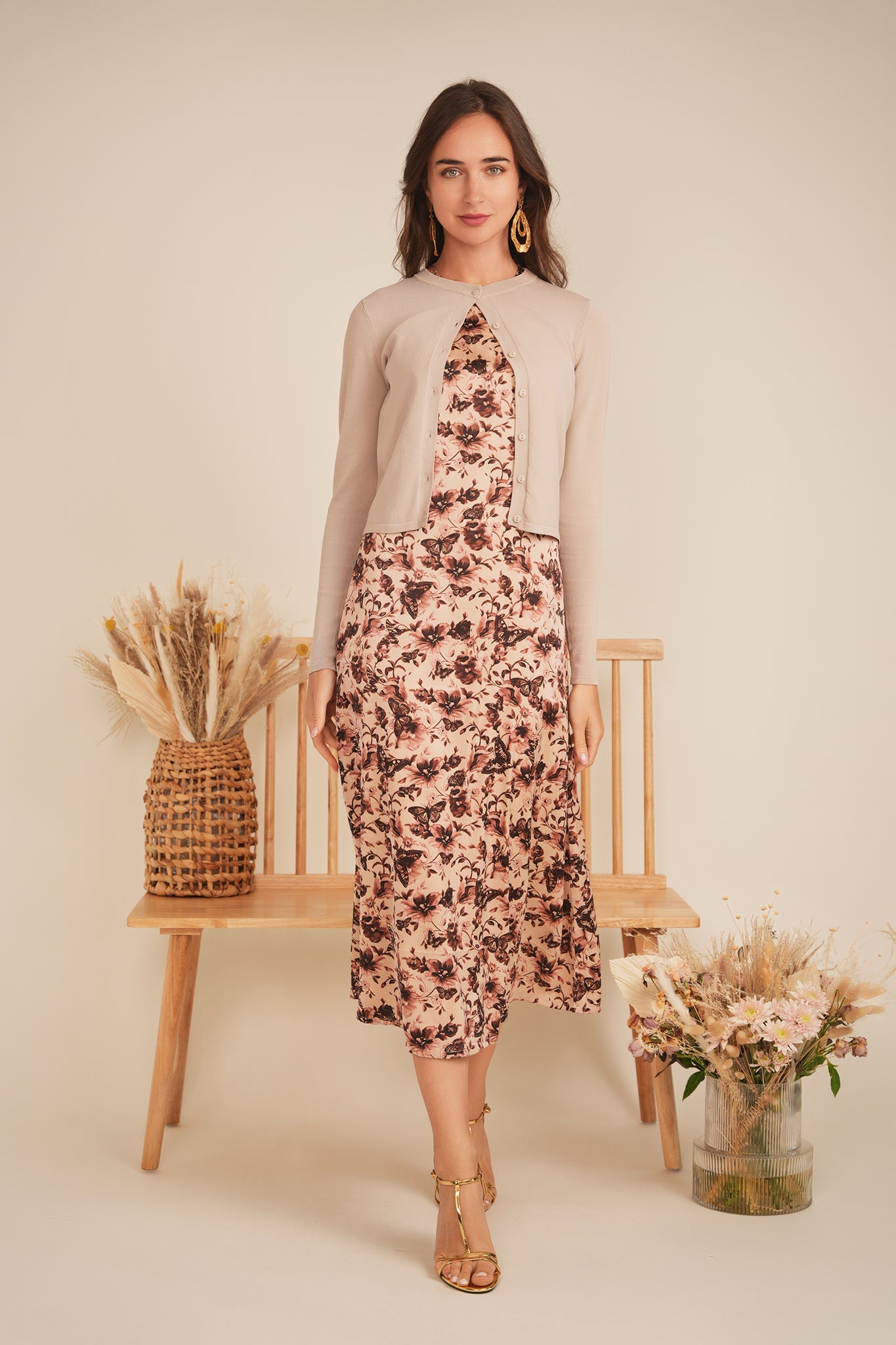Printed Satin A Line Jumper - Concordia Style Boutique