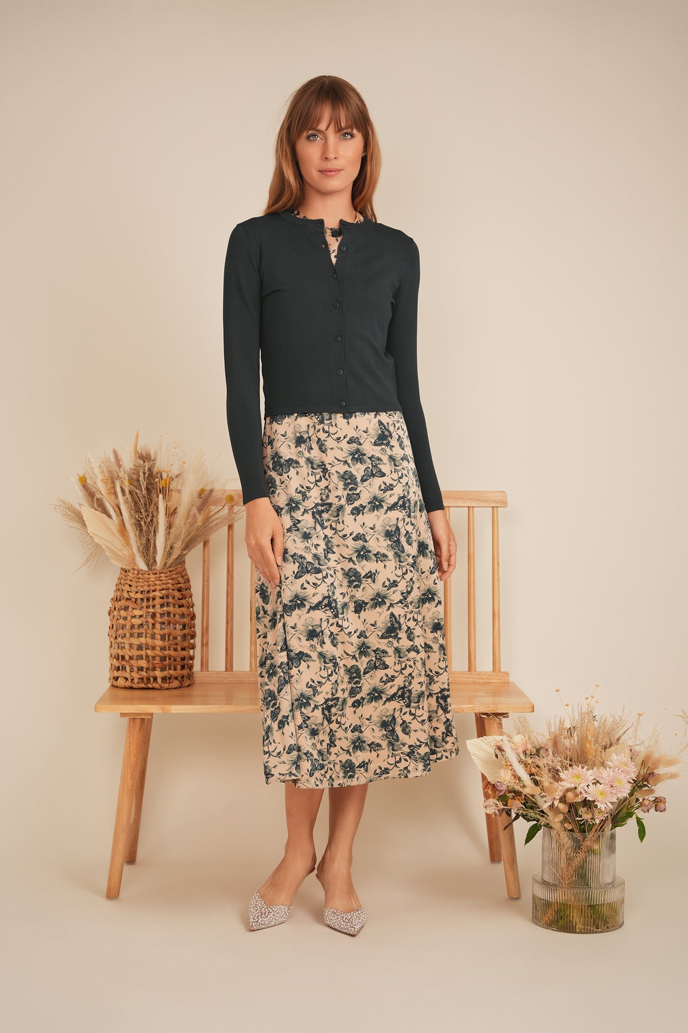 Printed Satin A Line Jumper - Concordia Style Boutique