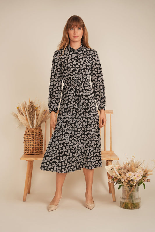 Chiffon Tie Shirt Dress - Concordia Style Boutique