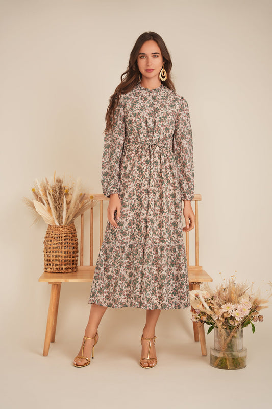 Printed Chiffon Midi Dress - Concordia Style Boutique