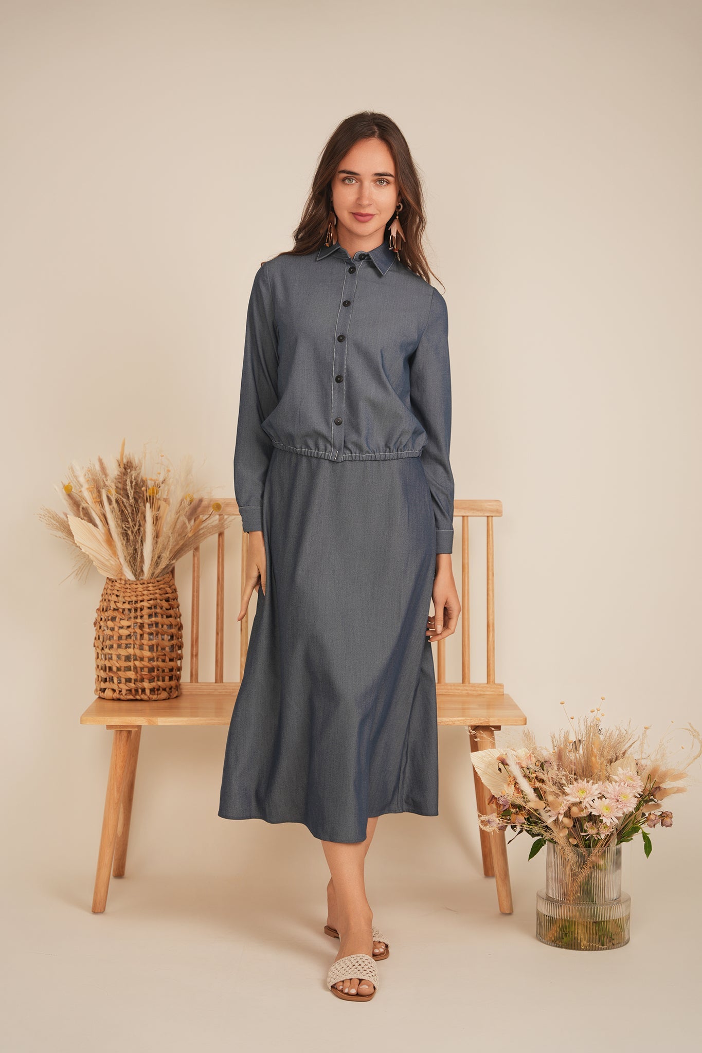 Cropped Chambray Shirt - Concordia Style Boutique
