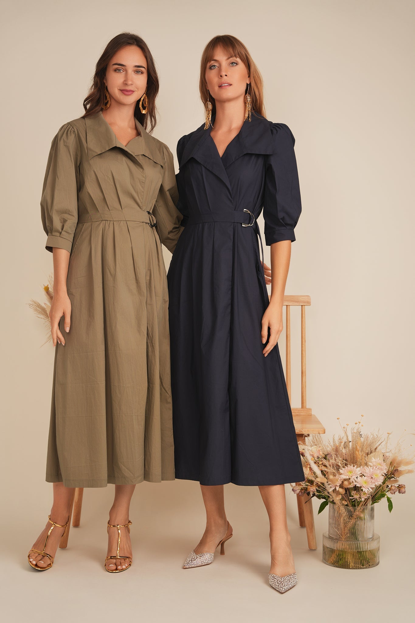 Cotton Midi Wrap Dress - Concordia Style Boutique