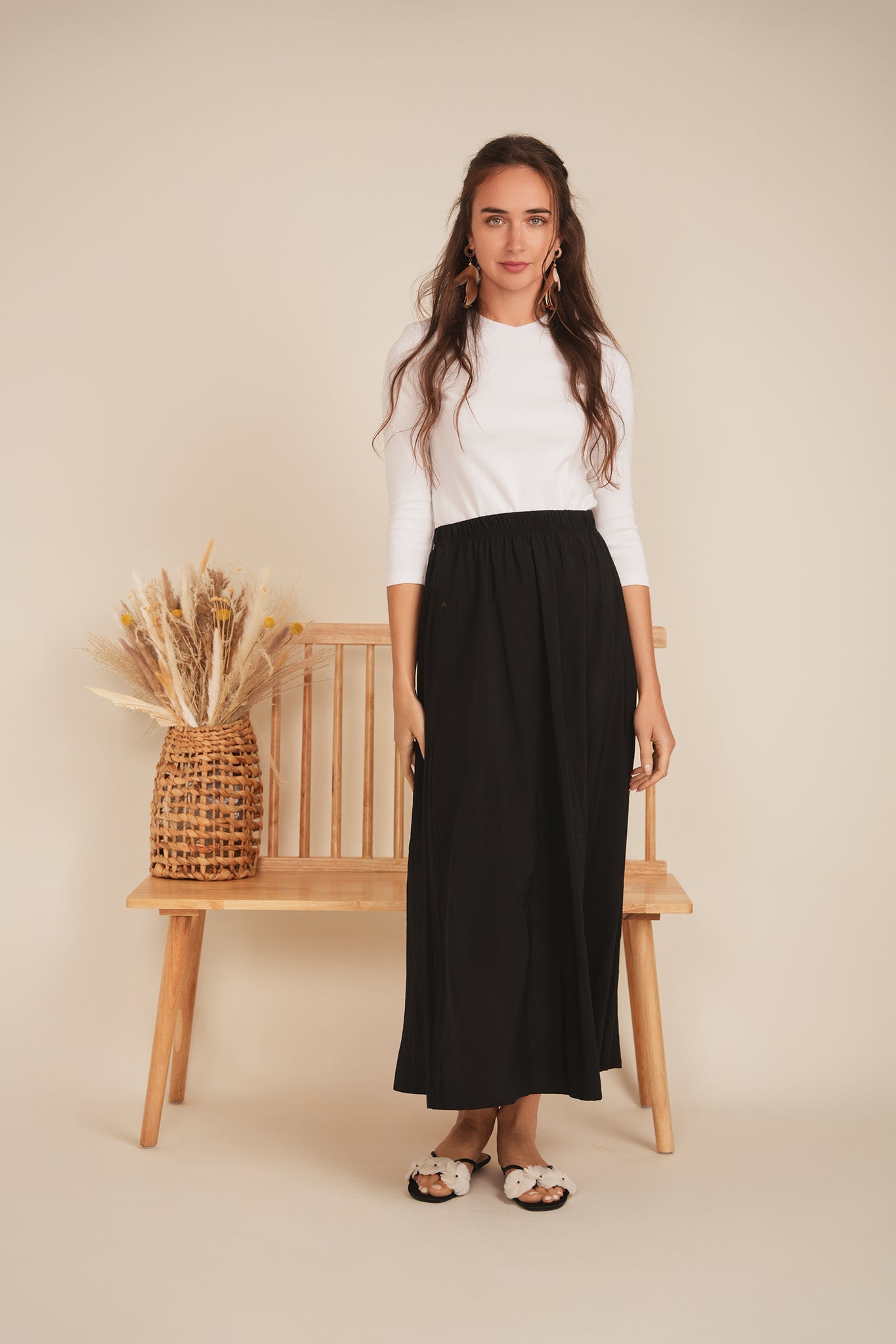 Copper Tencel Maxi Skirt - Concordia Style Boutique