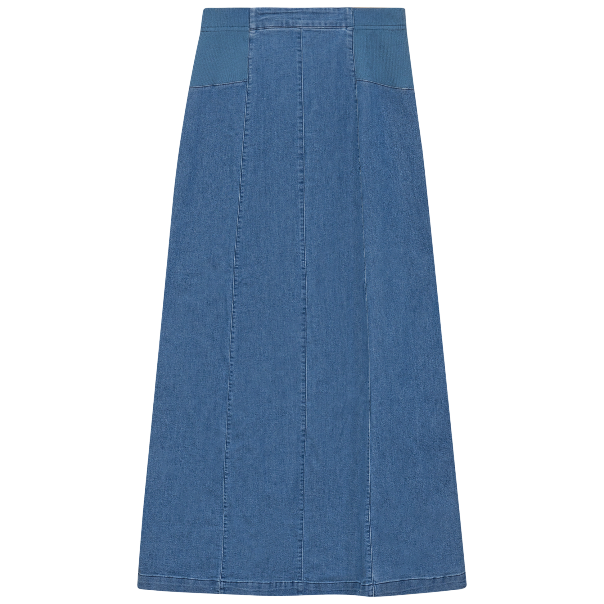 Stretch Denim Paneled Skirt - Concordia Style Boutique