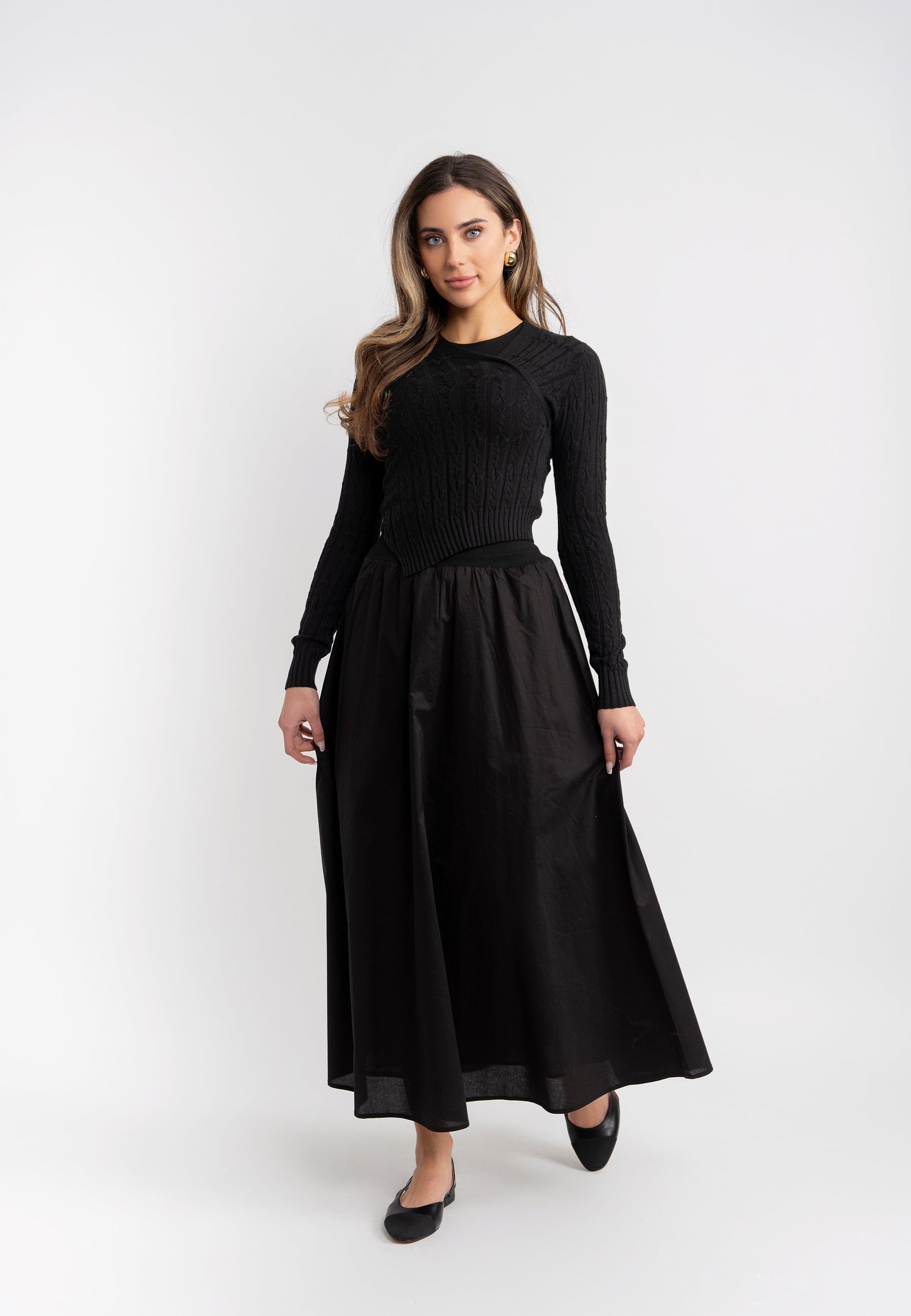 Cable Knit Asymmetric Top - Concordia Style Boutique