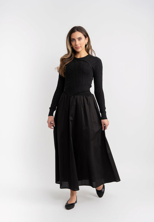 Cable Knit Asymmetric Top - Concordia Style Boutique