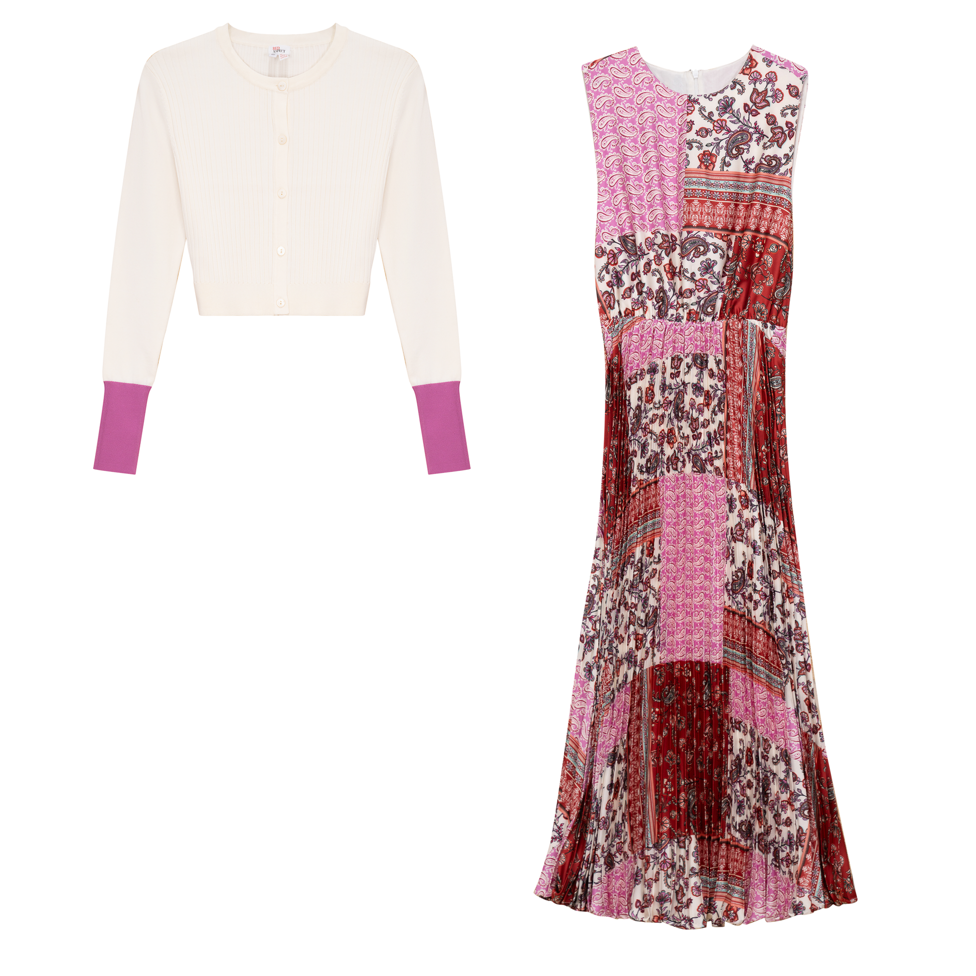 Pleated Jumper with Cardigan Set - Concordia Style Boutique